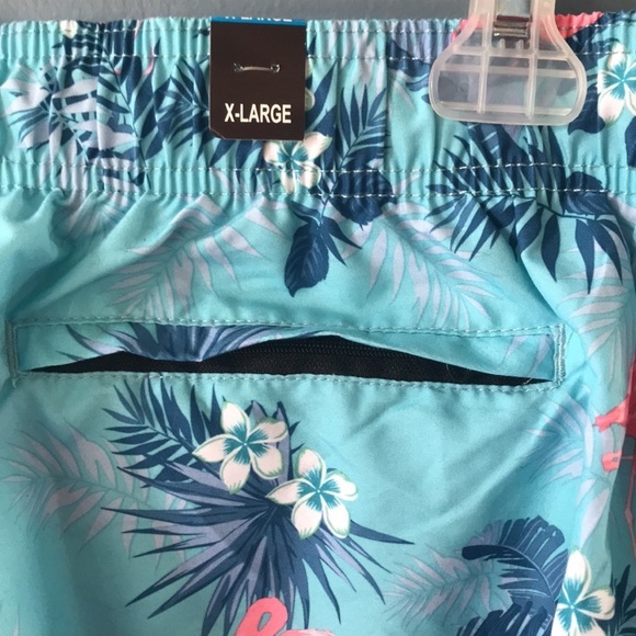NWT US Apparel turquoise flamingo mens swimming shorts/trunks size XL - Picture 5 of 9
